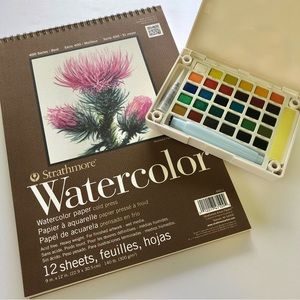 Sakura Koi 30 assorted watercolors and Strathmore Watercolor Paper Pad